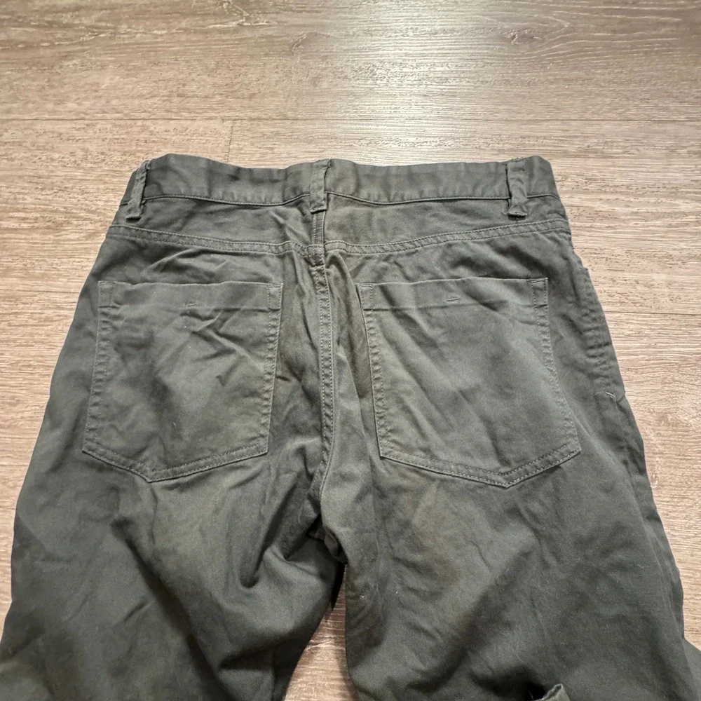 Theory Pants Mens 30 Gray Cotton Quiet Luxury Chino Trousers 30x31 Slim Straight